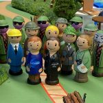 Spielbrett Galileo "Kampf ums Holz" mit Holzfiguren