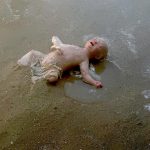 Animatronic Baby, bewegt Mund (schreien) ,Stirn Arme. flexibel und wasserfest aus Silikon SFX Film TV Kino movieSFX