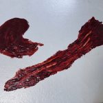 Blut Schleifspur SFX-Blutlachen aus spezial Silikon. Film TV Kino Spezialeffekte movieSFX